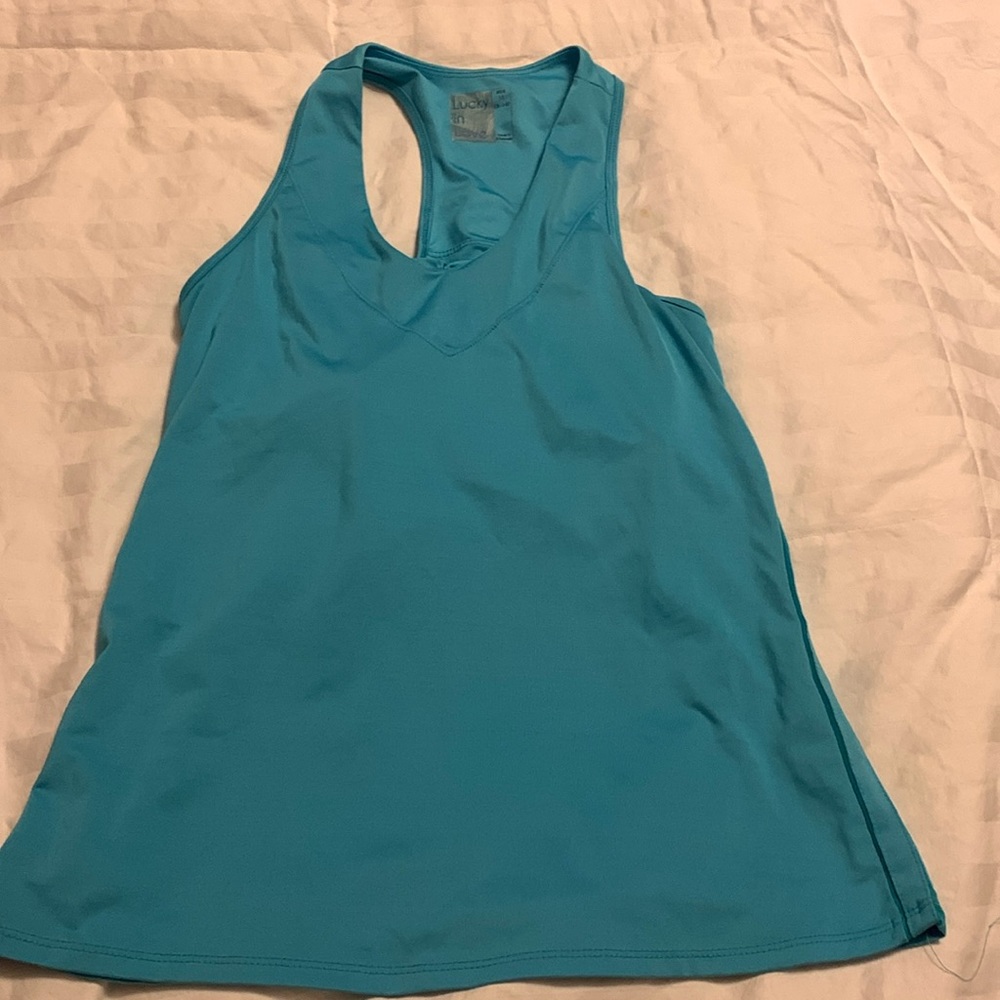 Lucky In Love tennis top blue size medium